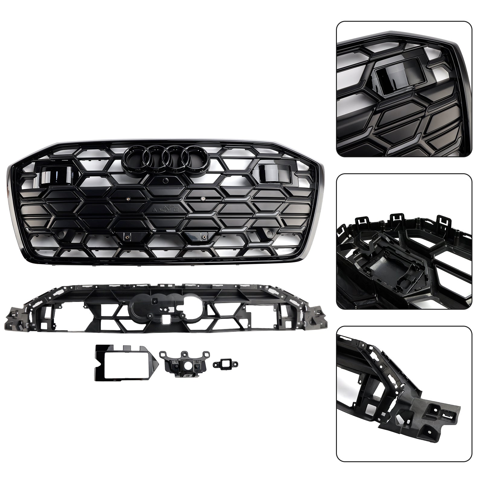 2019 2020 2021 2022 2023 Audi A6 S6 Black Front Bumper Grille Grill 4K0853651T