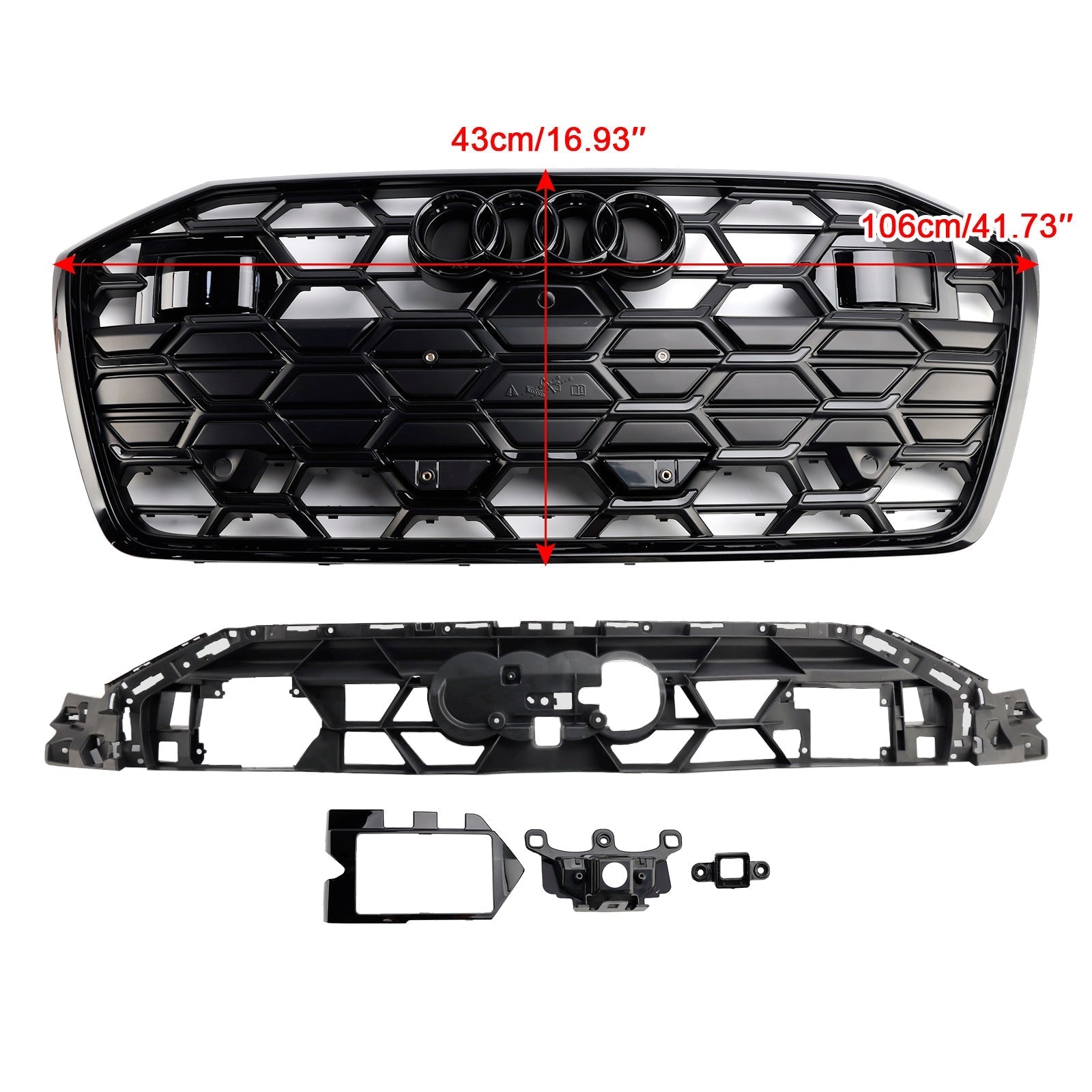 2019 2020 2021 2022 2023 Audi A6 S6 Black Front Bumper Grille Grill 4K0853651T
