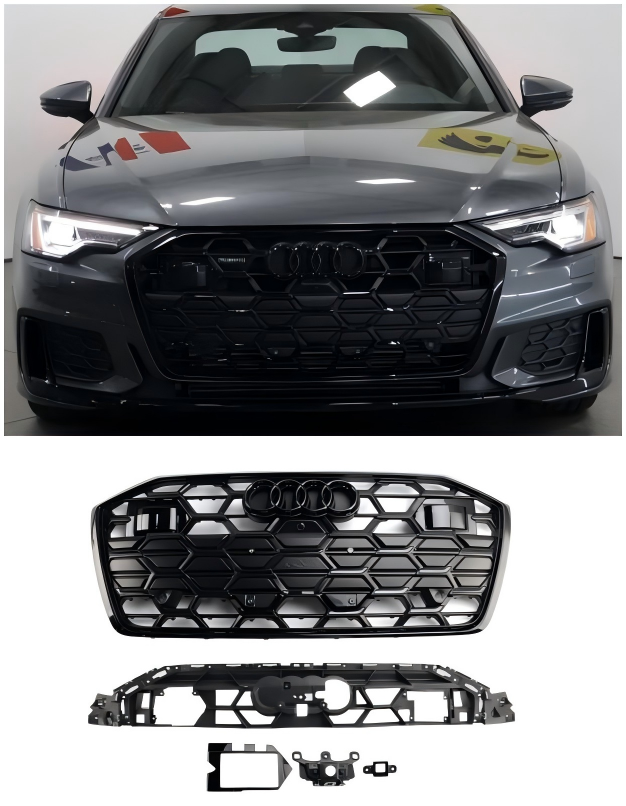 2019 2020 2021 2022 2023 Audi A6 S6 Black Front Bumper Grille Grill 4K0853651T
