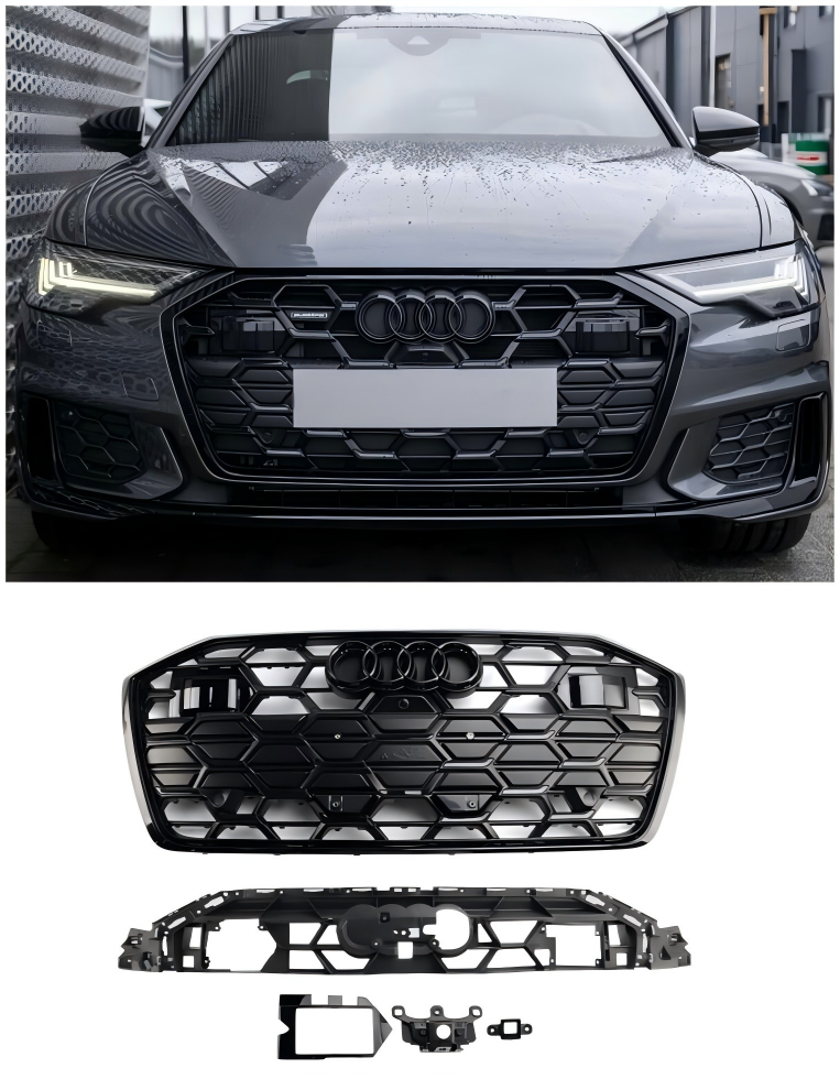 2019-2023 Audi A6 S6 Black Front Bumper Grille Grill 4K0853651T