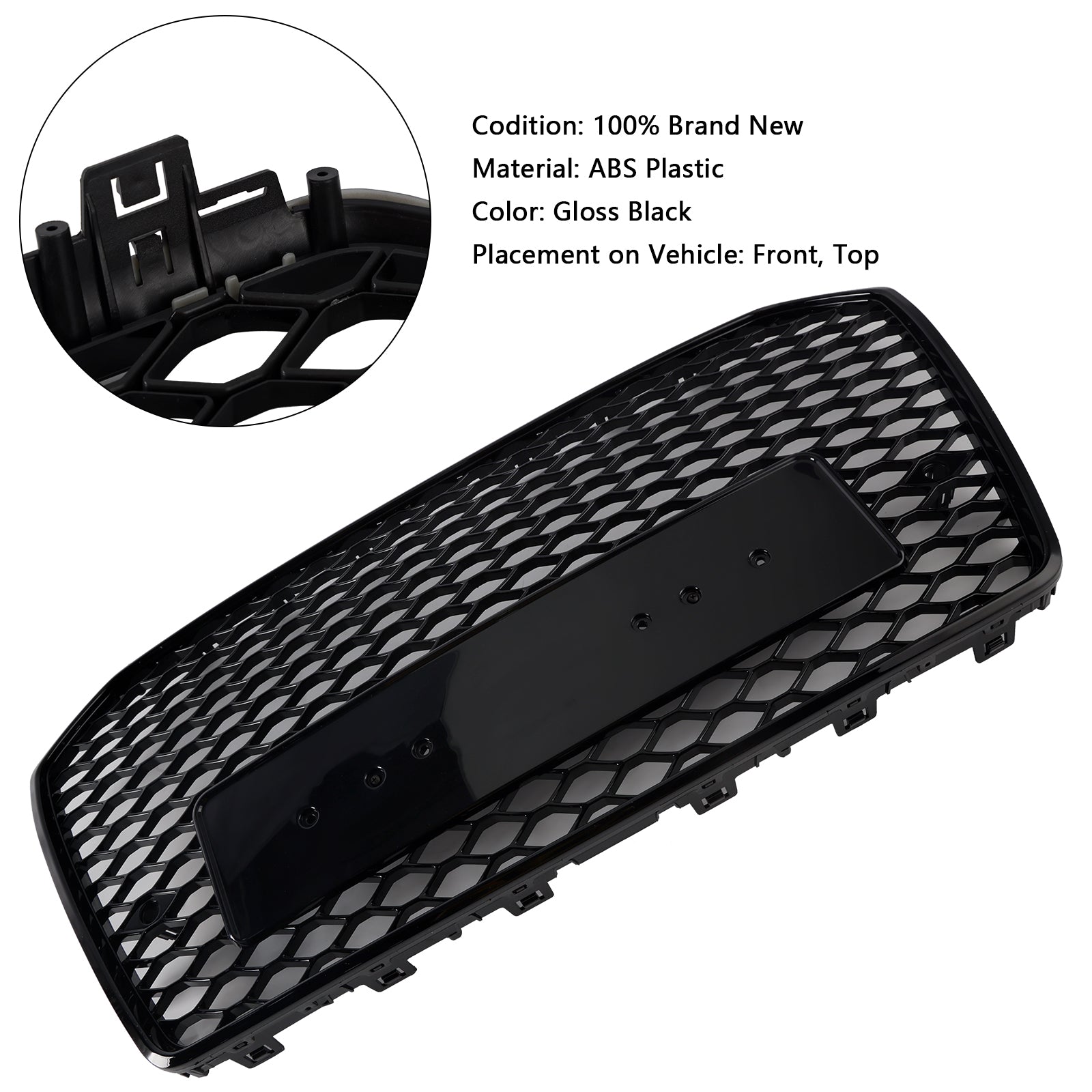 2016 2017 2018 Audi A6 S6 C7 RS6 Style Front Honeycomb Mesh Grille Grill Black