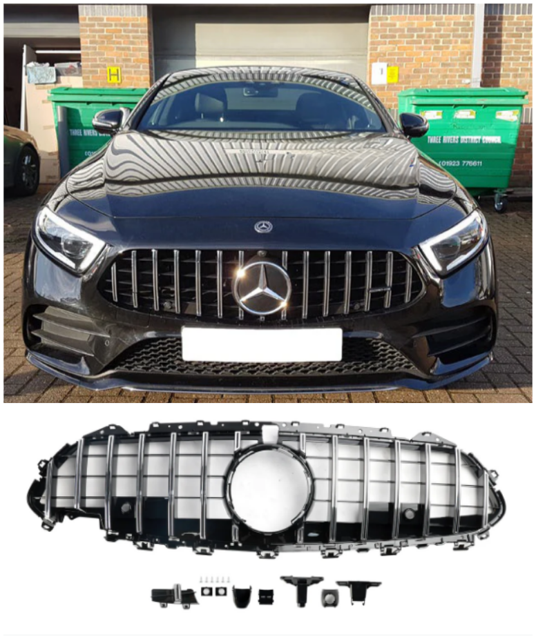 2018 2019 2020 2021 2022 2023 2024 Mercedes CLS C257 W257 Coupe Chrome Front Bumper Grille Grill