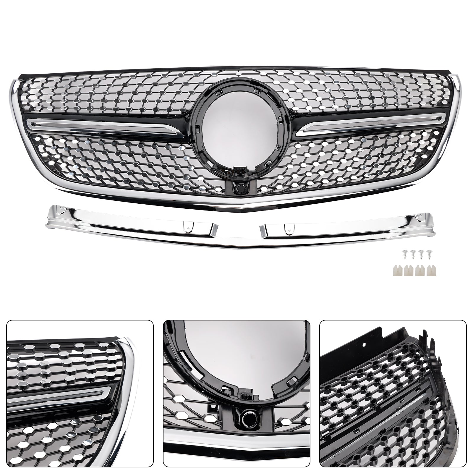 2014-2023 Mercedes Vito W447 Chrome Front Bumper Grill Grille Diamond