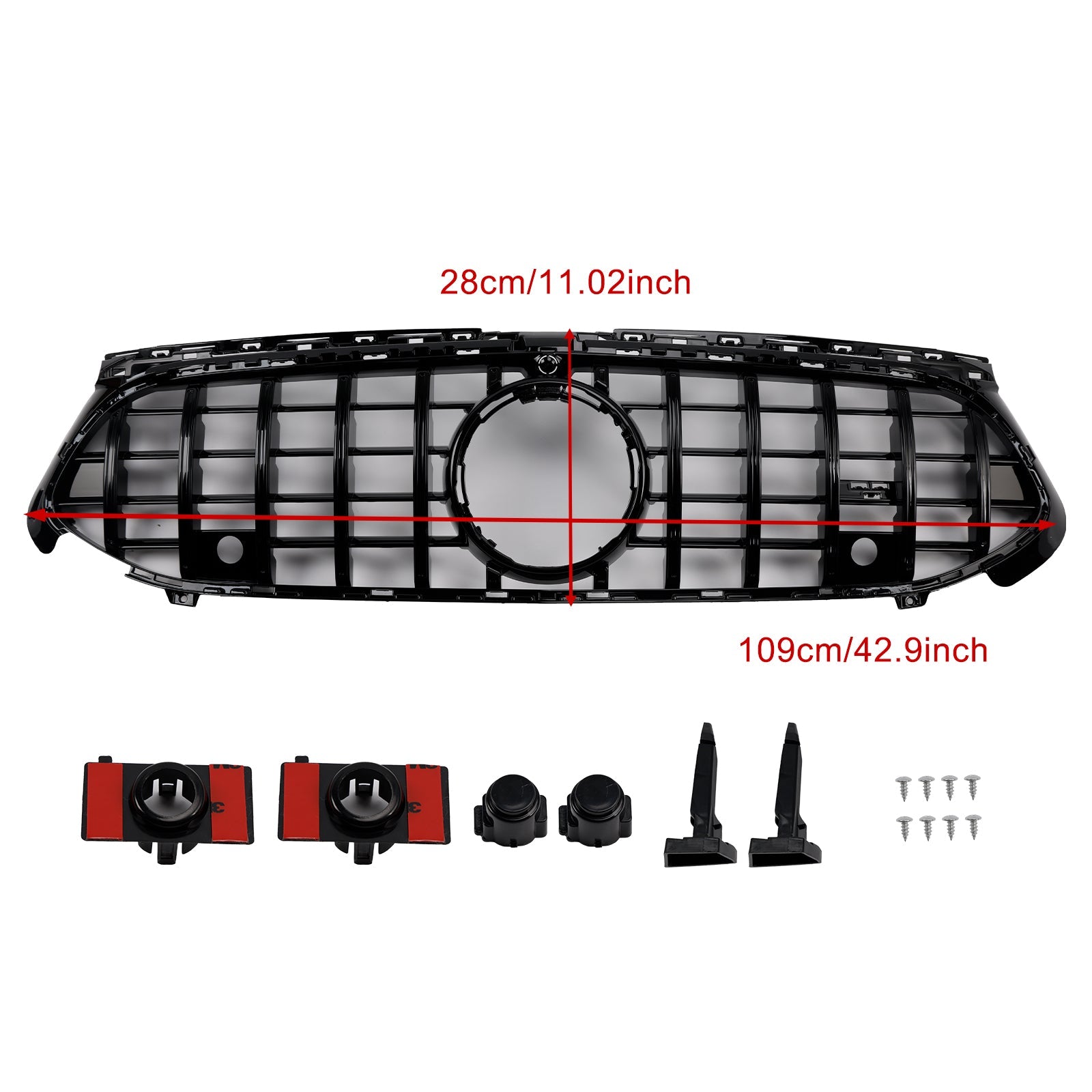 2023-2025 Mercedes A-Class W177 A35 A180 Gloss Black Front Grille Grill