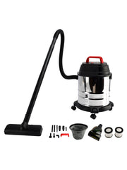 5 Gallon Steel Stainless Wet/Dry Canister Vac Shop Vacuum Cleaner 1800W