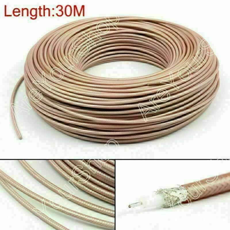 RG142 RF Coaxial Cable Connector 50ohm M17/60 RG-142 Coax Pigtail, 30M