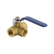 3 Way Ball Valve Three T Port Brass Female Type For Water Oil And Gas