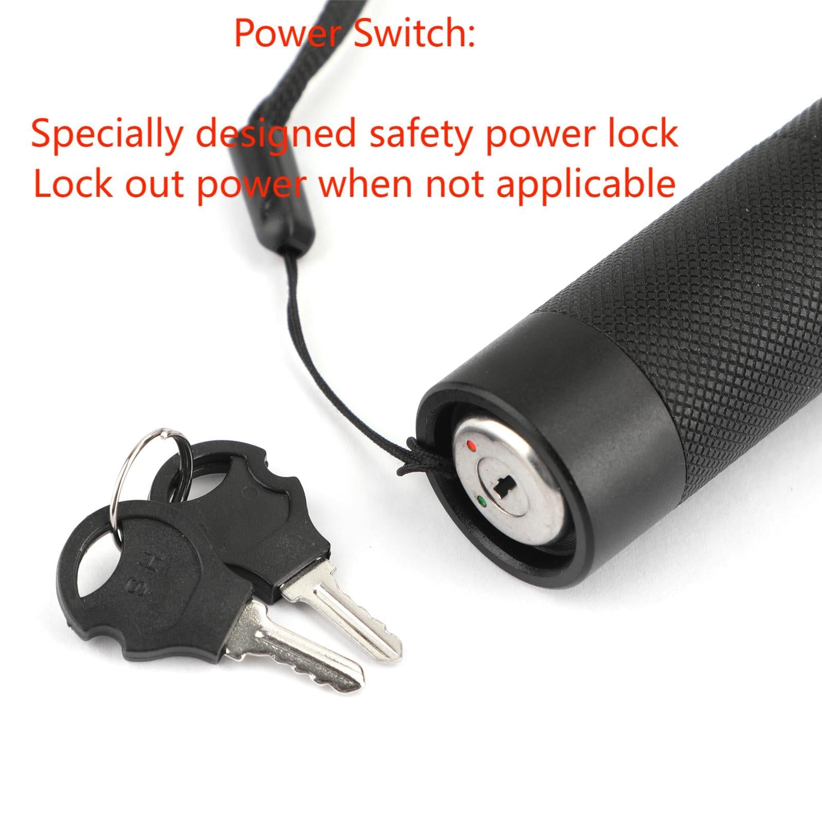 Aviation Aluminum Green Laser Pointer 532nm Rechargeable Child Safety Lock 1000m Range for Presentations Teaching