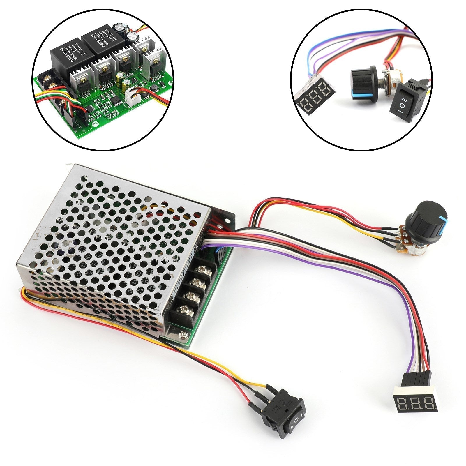 DC 10-55V MAX 60A PWM Motor Speed Controller CW CCW Reversible 12V 24V 36V