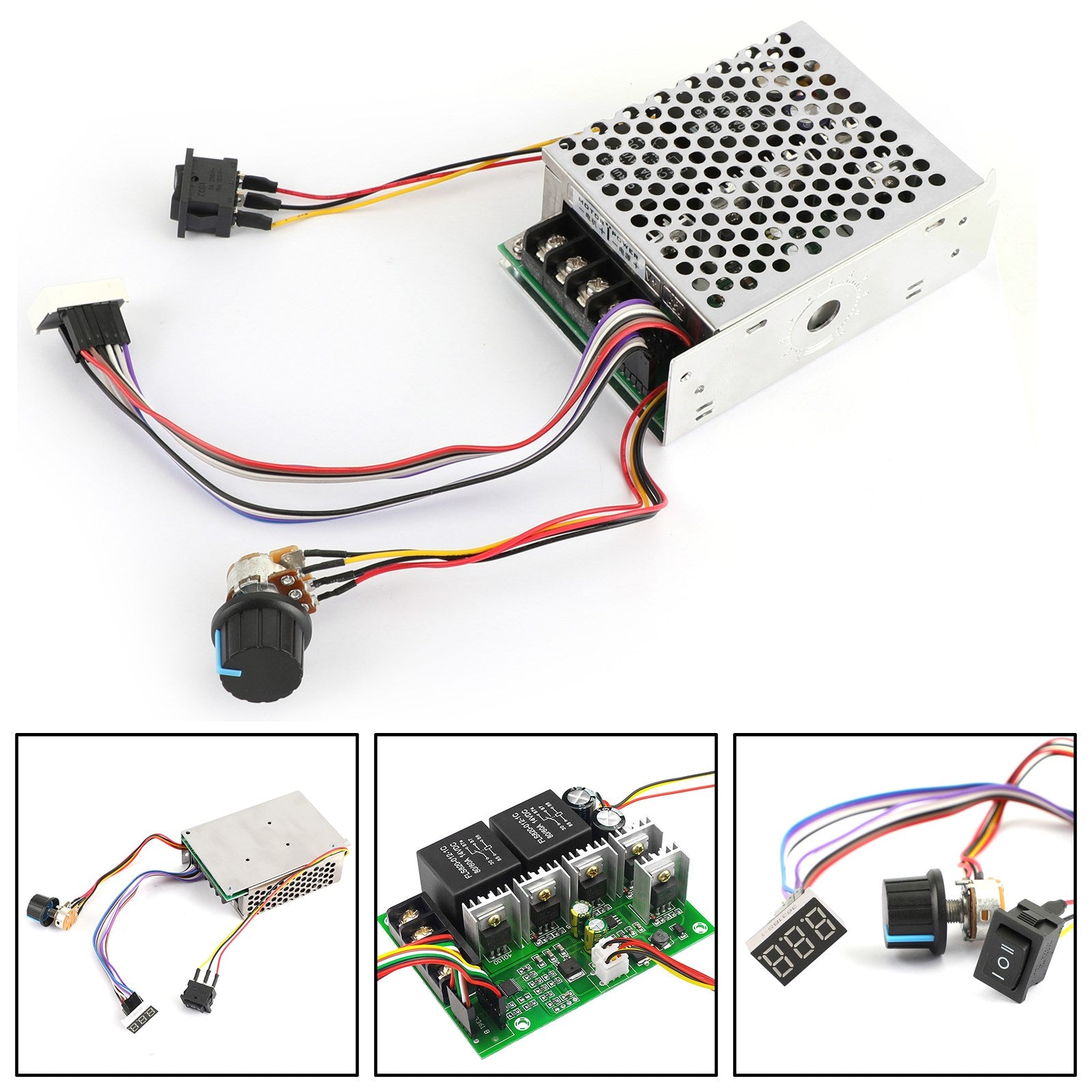 DC 10-55V MAX 60A PWM Motor Speed Controller CW CCW Reversible 12V 24V 36V