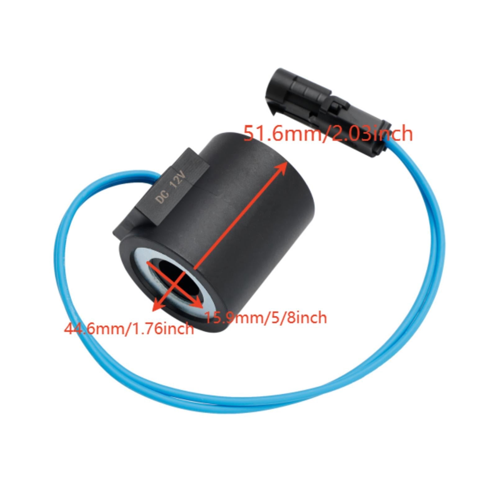 6359732 Solenoid Valve Coil For HydraForce Weatherpack Connector 12V DC Size 10