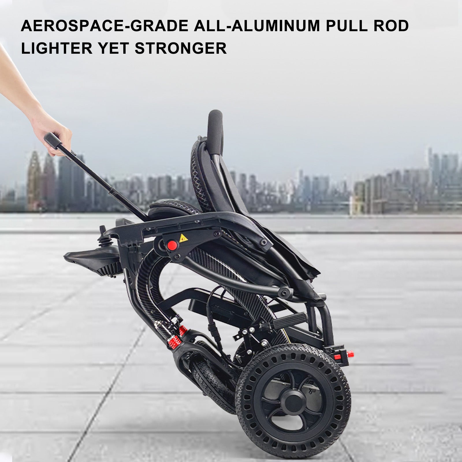 360W Ergonomics Electric Wheelchair Lightweight Folding Wheelchair for Adults Seniors Black