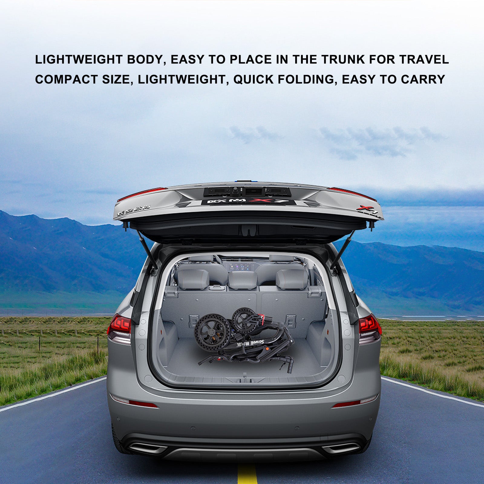 High-Density Aluminum Alloy Foldable Wheelchair with Shock-Absorbing Wheels and Trolley-Style Handle – Lightweight Compact and Puncture-Free for Easy Travel