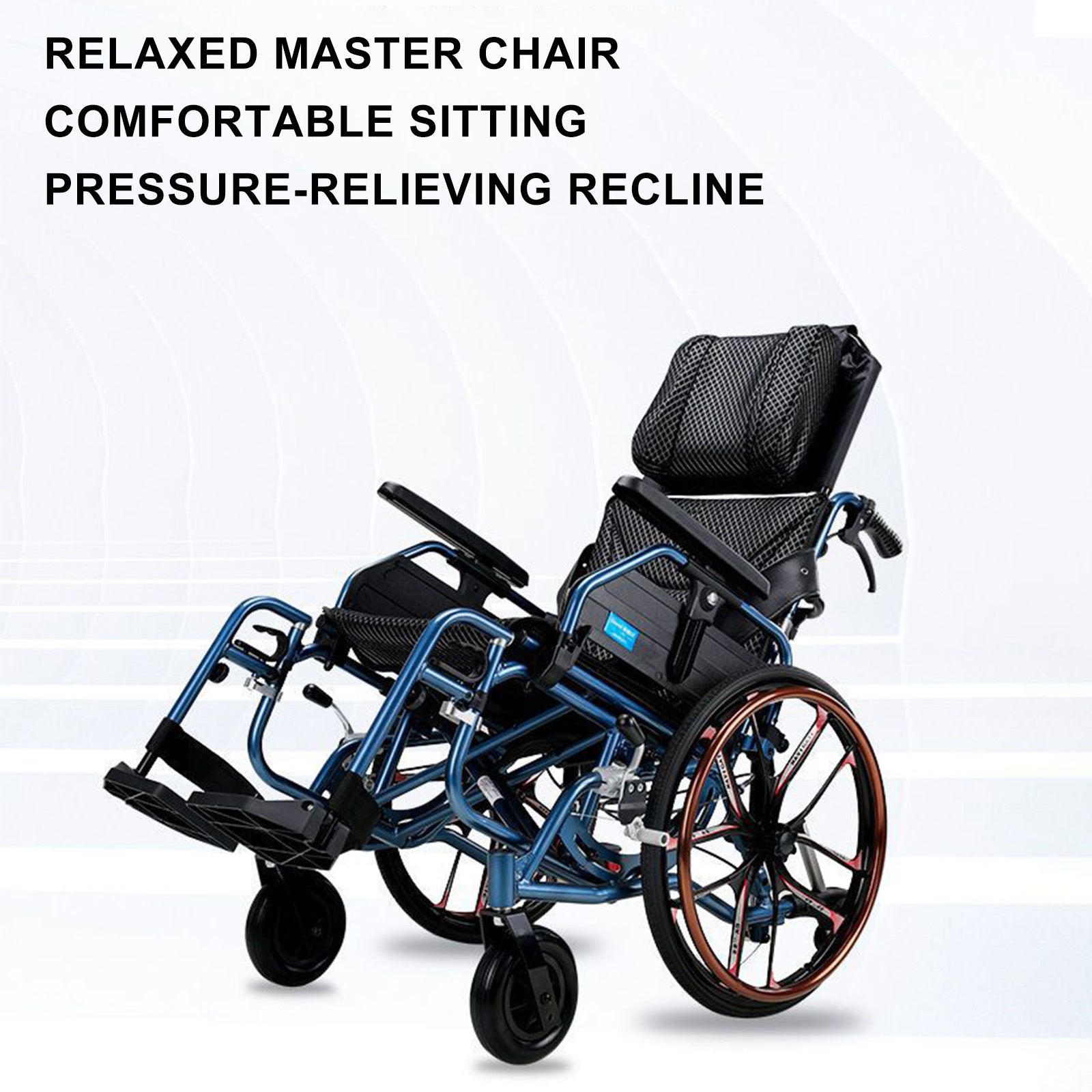Zero-Gravity Reclining Wheelchair with Dual-Pressure Frame Adjustable Leg Support  and Magnesium Alloy Shock-Absorbing Wheels – Comfortable