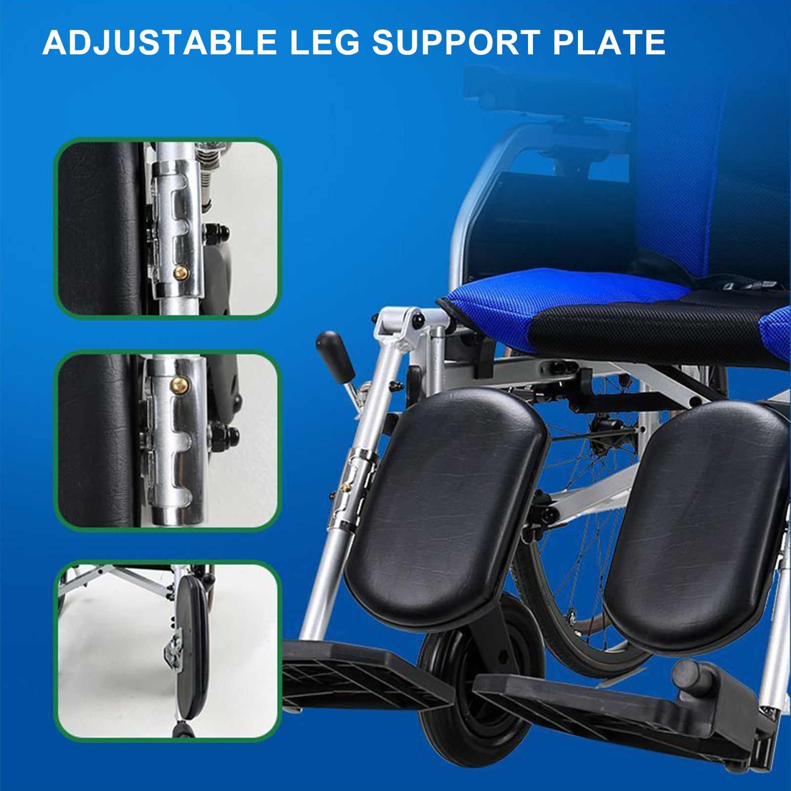 Zero-Gravity Reclining Wheelchair with Dual-Pressure Frame Adjustable Leg Support  and Magnesium Alloy Shock-Absorbing Wheels – Comfortable