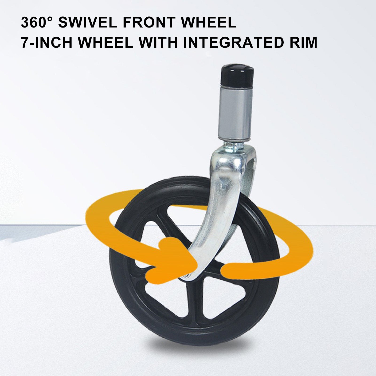 24" Lightweight Manual Wheelchair with Dual X-Frame Support Airless Tires & Foldable Design – Ideal for Daily Use & Easy Transport