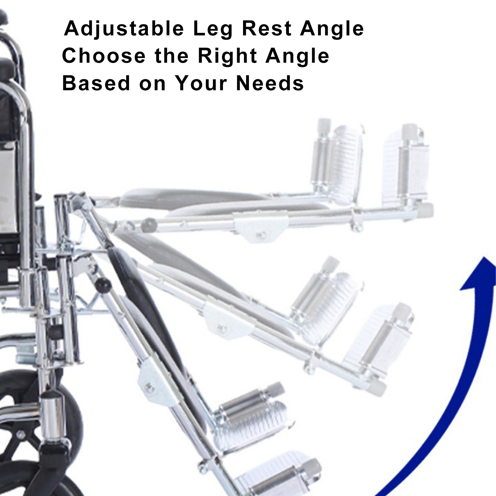 Adjustable Reclining Manual Wheelchair – Full Recline Breathable Mesh and Solid Tires for Comfort and Mobility