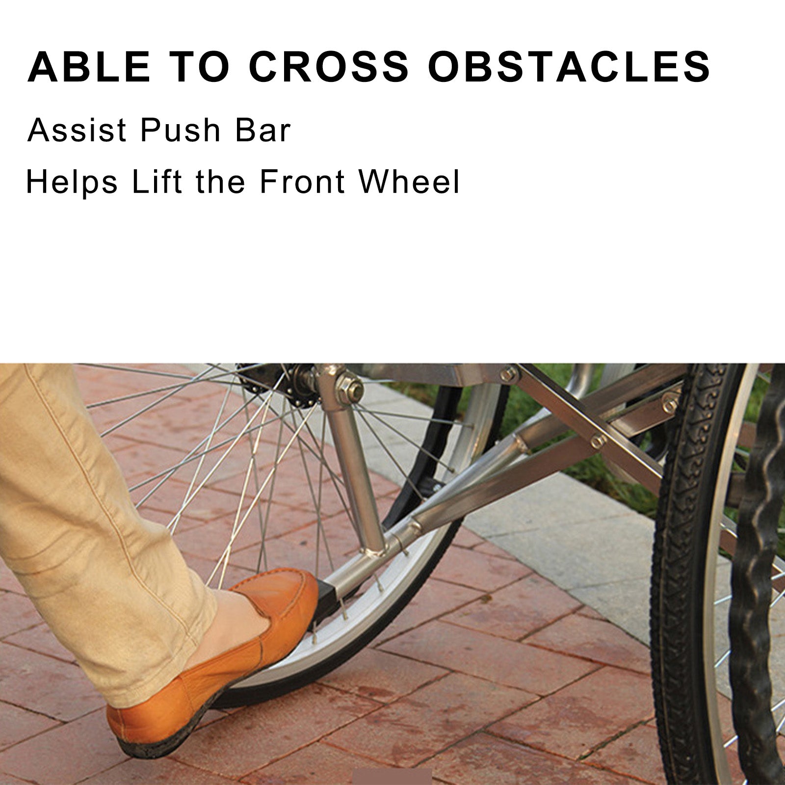 24-Inch Manual Wheelchair with Dual Brakes Carbon Steel Frame - Lightweight & Foldable for Easy Storage