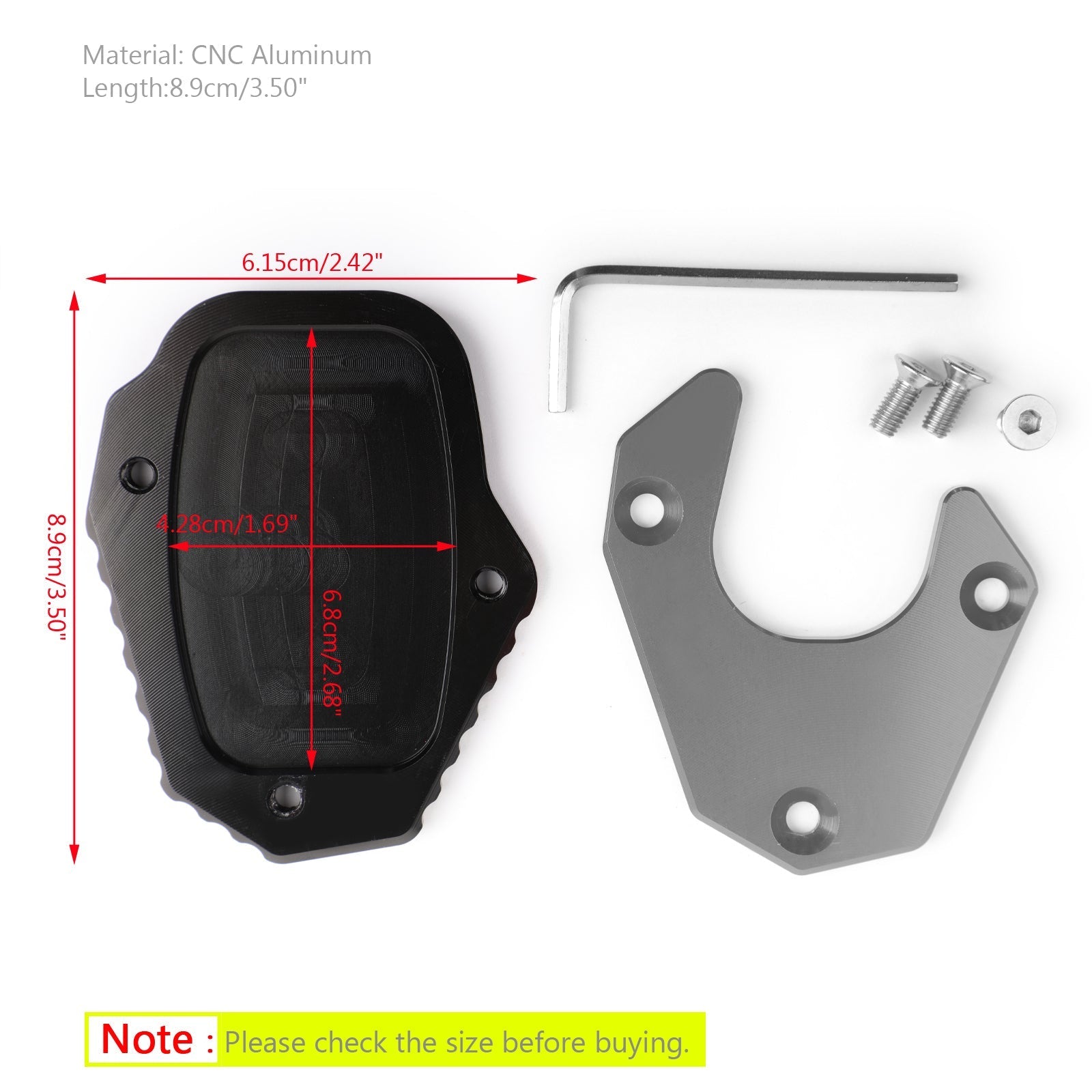 2017-2019 HONDA CRF250 RALLY Kickstand sidestand stand extension enlarger pad For Generic