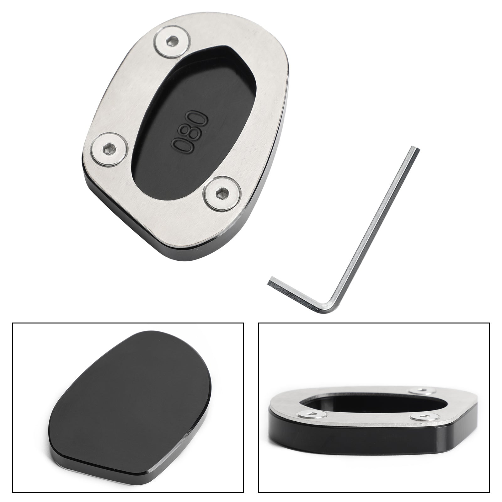 Kickstand Sidestand Enlarge Plate Pad CNC Aluminium Alloy for Triumph Speed Twin 1200 2019-2020
