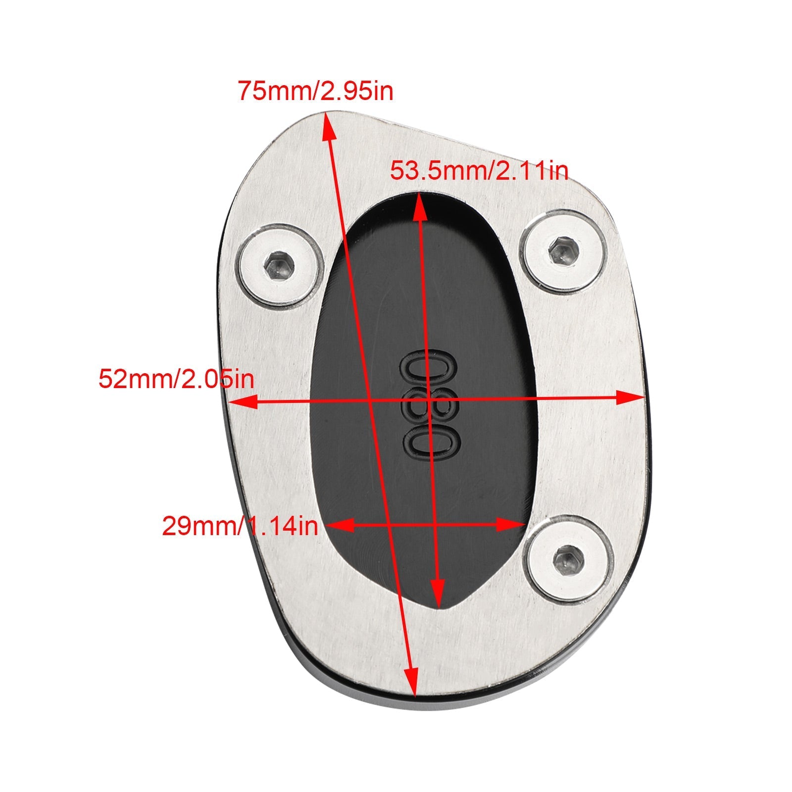 Kickstand Sidestand Enlarge Plate Pad CNC Aluminium Alloy for Triumph Thruxton 1200 1200R 2016-2020