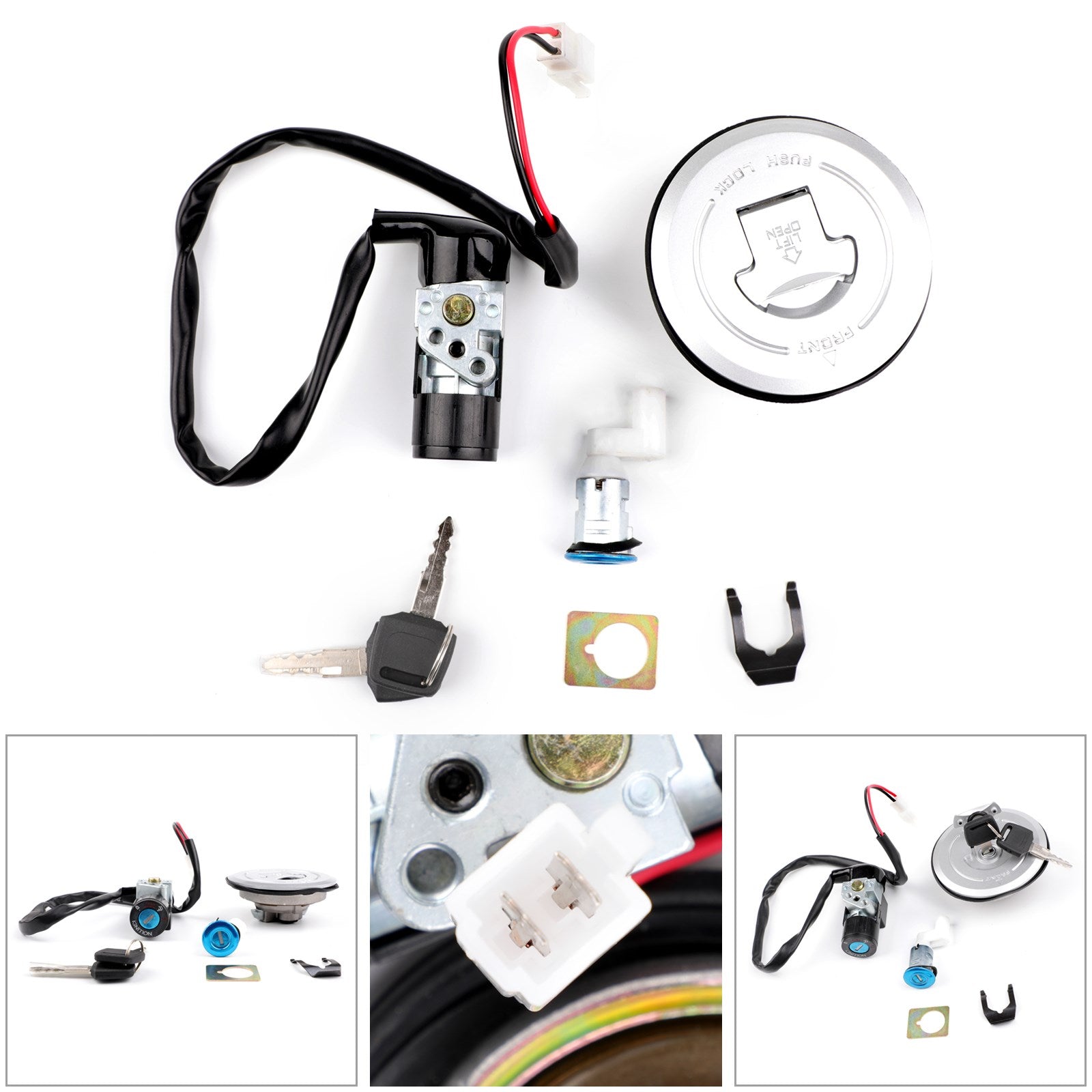 Ignition Switch Fuel Gas Cap Seat Lock Key Set 35010-KPP-860 For Honda CBR125RS 2005-2006