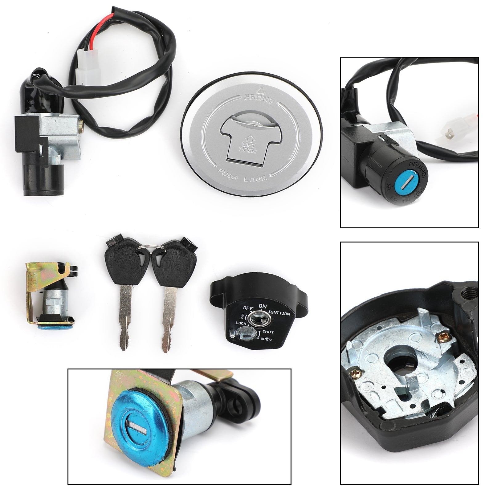 2011-2018 Honda CBR125R JC50 Ignition Switch Fuel Gas Cap Seat Lock Key 35010-KTY-H50 Generic