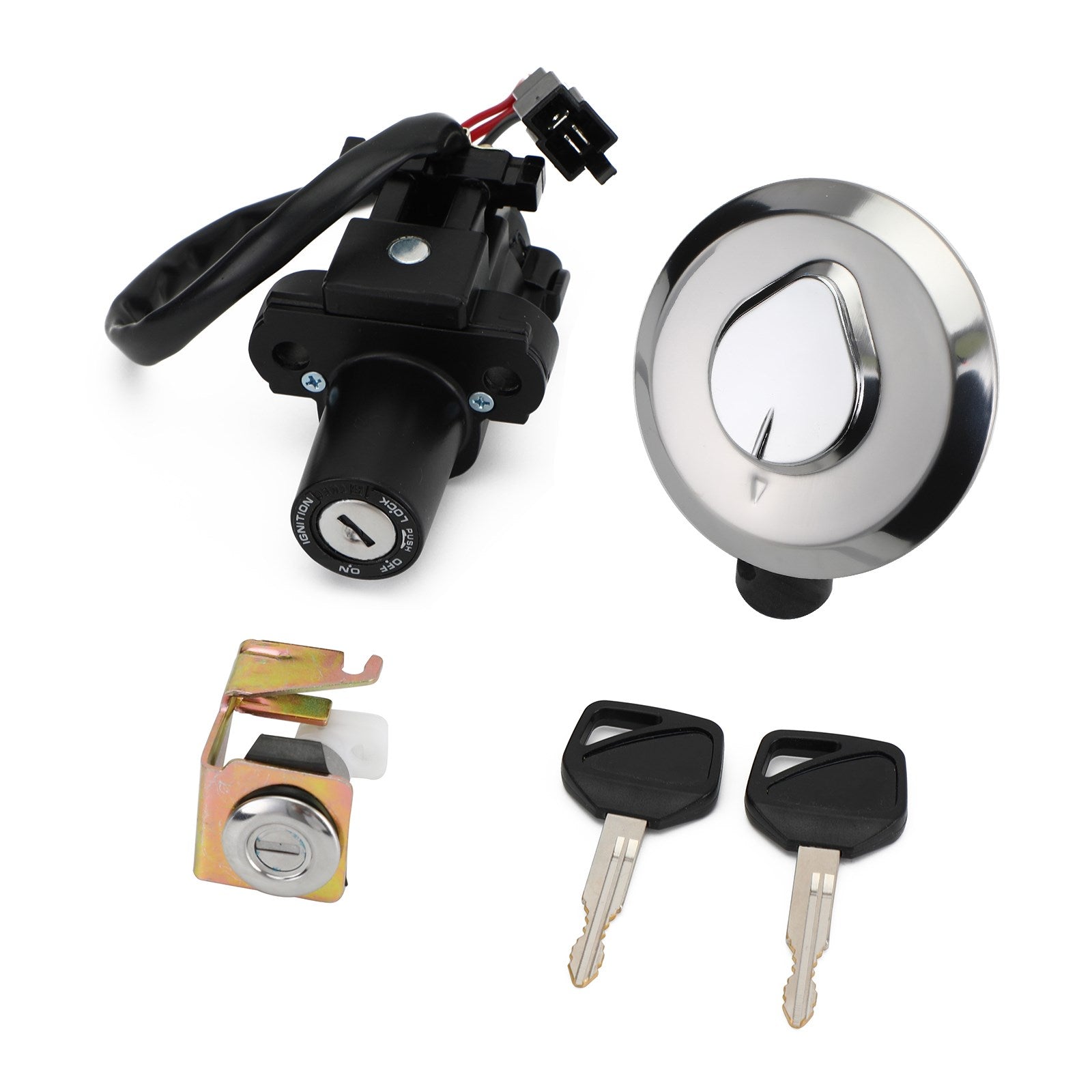 2001-2006 Honda XL125V Varadero Ignition Switch Fuel Gas Cap Seat Lock Set Keys 35010-KPC-640
