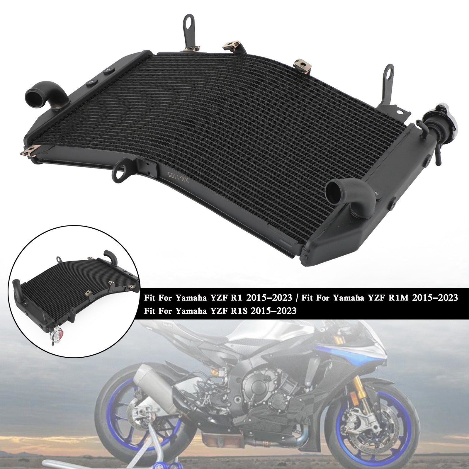 2016-2018 Yamaha YZF R1S Aluminium Engine Radiator Cooler Cooling Generic