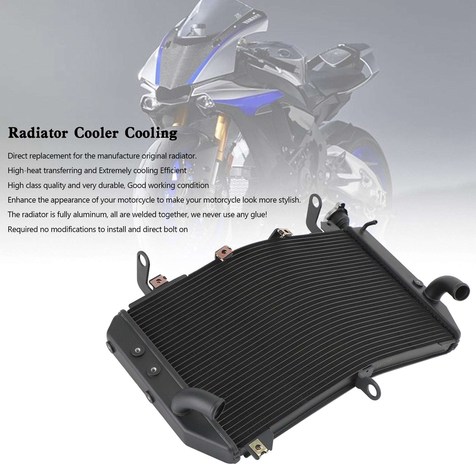 2016-2018 Yamaha YZF R1S Aluminium Engine Radiator Cooler Cooling Generic
