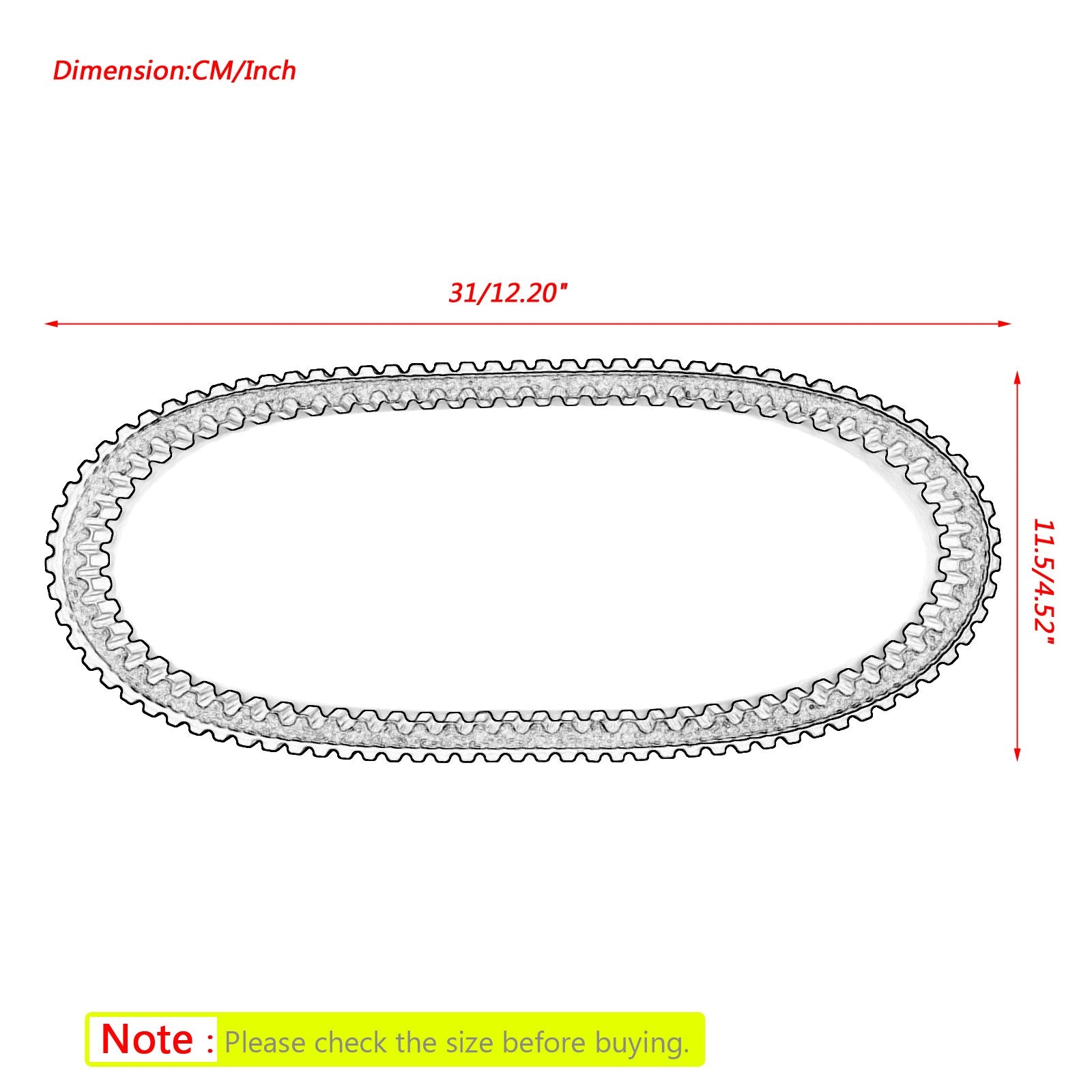 Drive Belt For Yamaha CW YW 50 ZUMA 02-11 ZUMA II 97-01 SCOOTER 3AA-17641-00