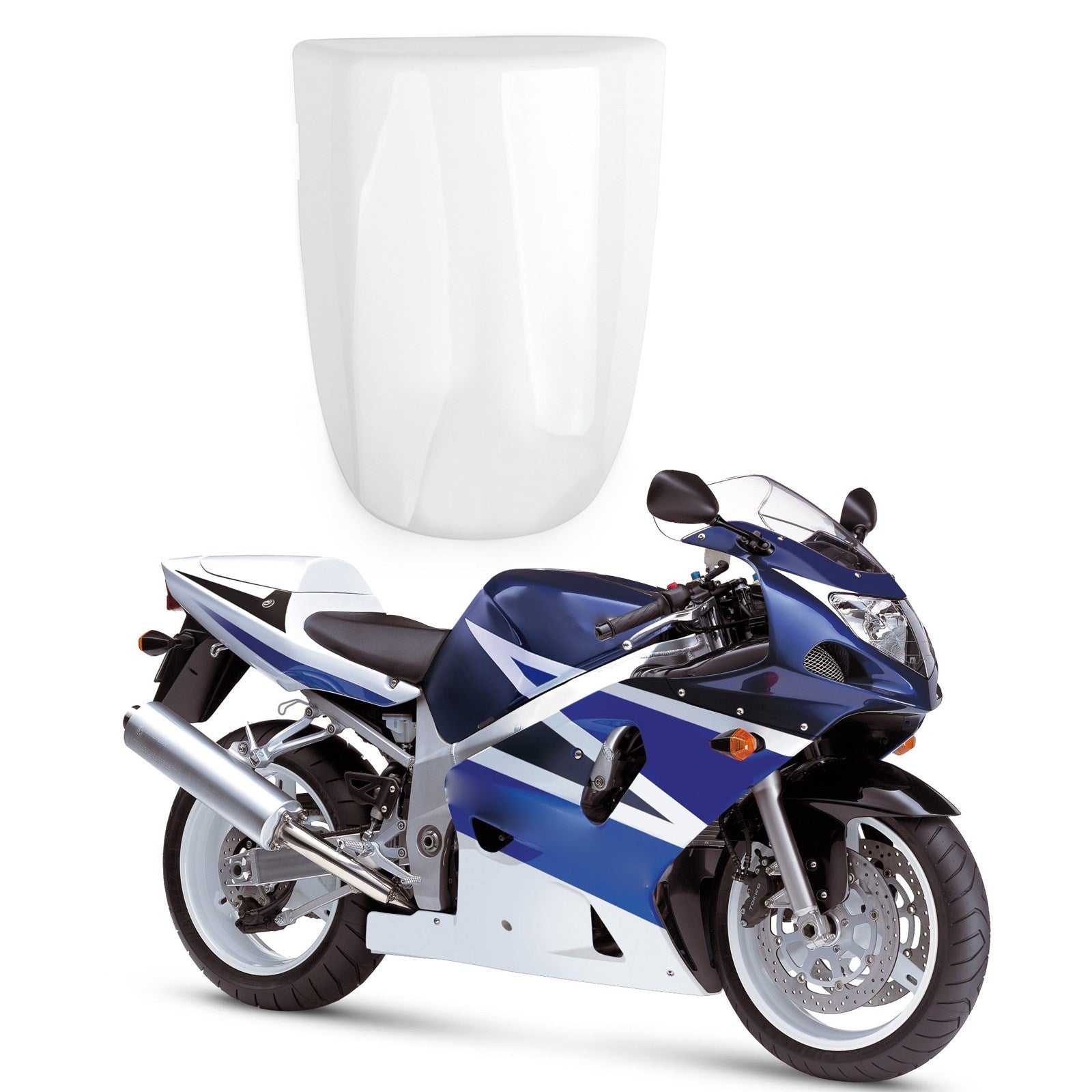 Rear Seat Cover cowl For Suzuki GSXR600/750 2001-2003 GSXR1000 2000-2002 White