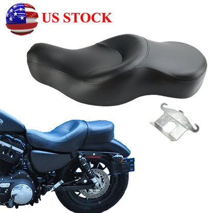 04-18 Harley HD Sportster XL1200N Black Driver & Rear Passenger Two-up Seat