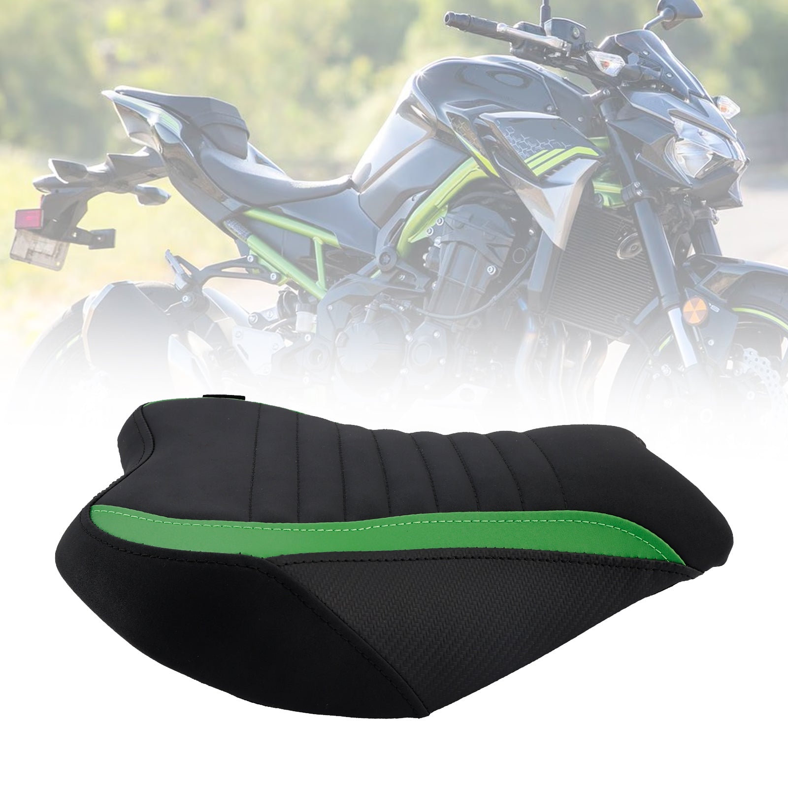 2017-2024 Fit For Kawasaki Ninja Z900 Rider Passenger Seat Front Rear Cushion Green
