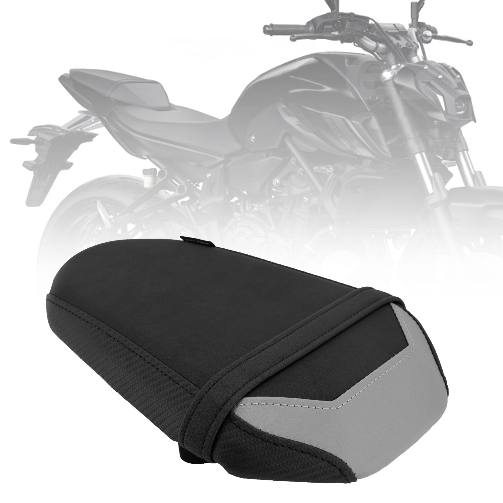 2025+ Yamaha Mt-07 Fz-07 Fz 07 Rear Seat Passenger Cushion Flat Pu Black