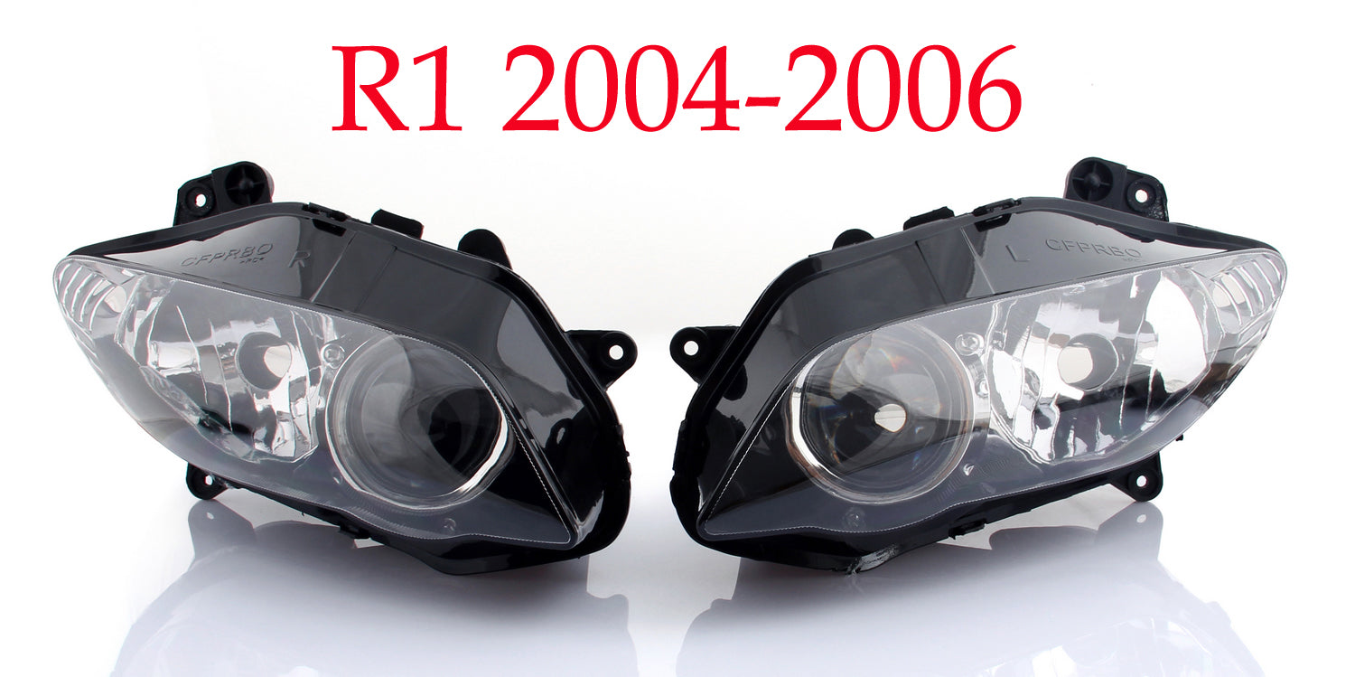 2007-2008 Yamaha R1 Motorcycle Headlight Assembly clear Generic