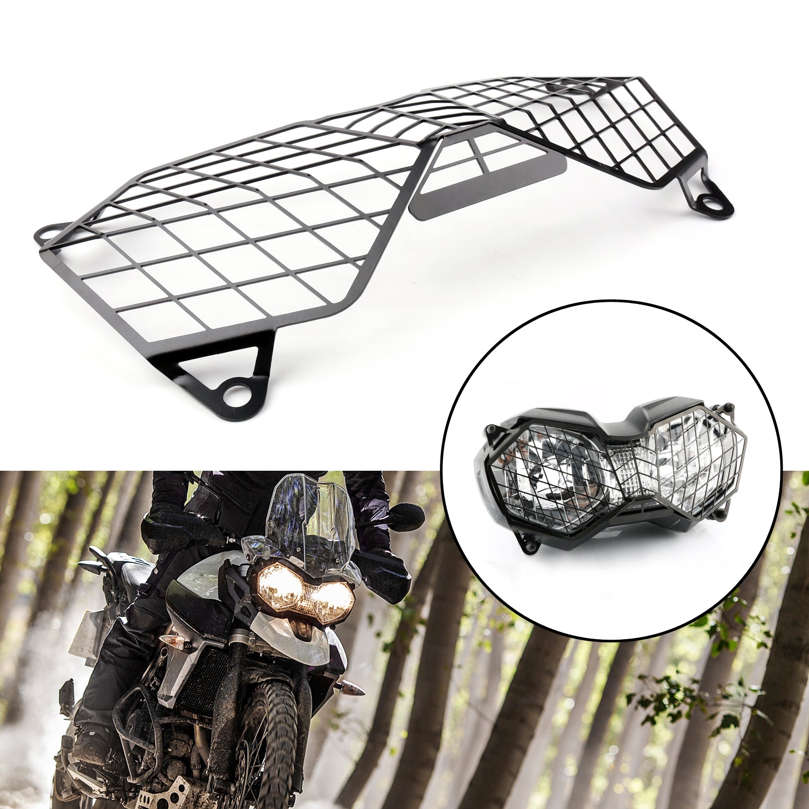 Motorcycle Headlight Guard Grill For TRIUMPH TIGER 800 2010-2017 EXPLORER 1200 2012-2017 Generic