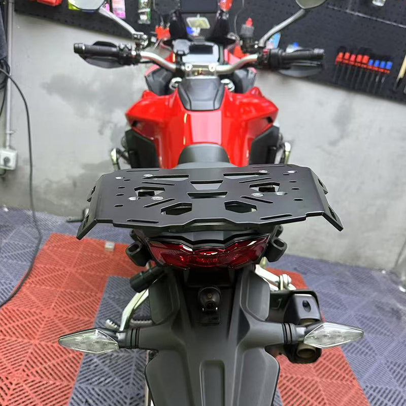 Aluminum Rear Carrier Top Rack Luggage Plate 2022-2025 Ducati Multistrada Pikes Peak/Rally