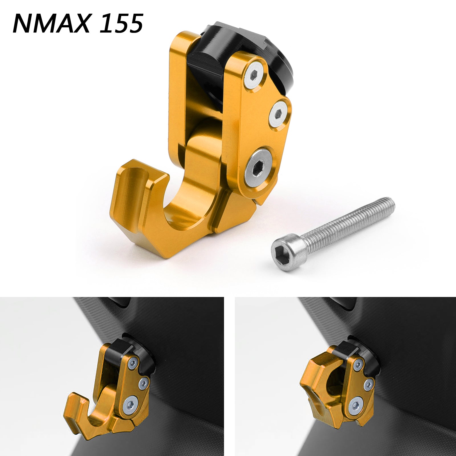2015-2018 Yamaha NMAX 155 Carry Helmet Bottle Hanger Holder CNC Aluminum Alloy Hooks Generic