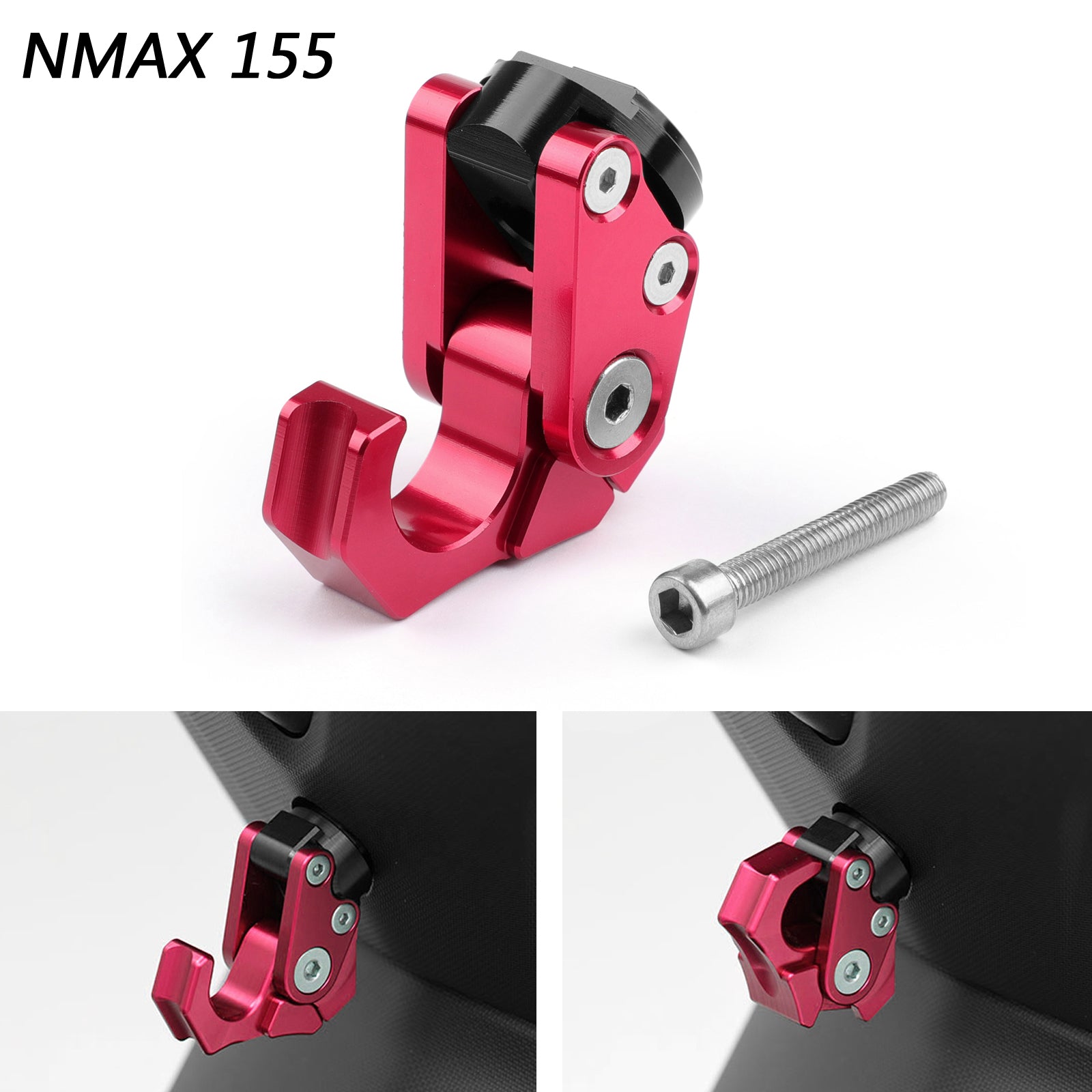 2015-2018 Yamaha NMAX 155 Carry Helmet Bottle Hanger Holder CNC Aluminum Alloy Hooks Generic