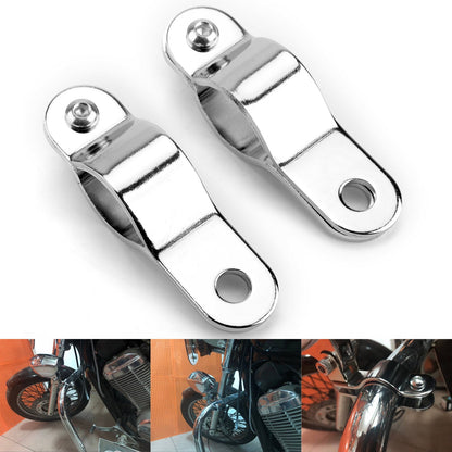 Motorcycle Foglight Spotlight Bull Bar Bracket 30-35MM Adjustable Mount Clamp