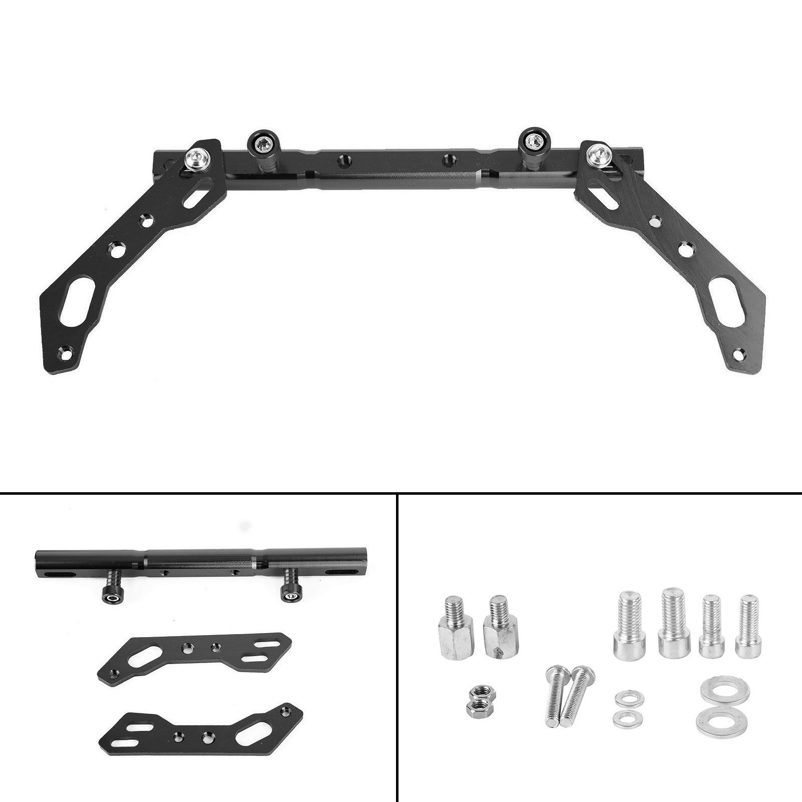 Cnc Adjustable Balance Cross Handle Bar Aluminum Lever Black Fits For Motor Generic