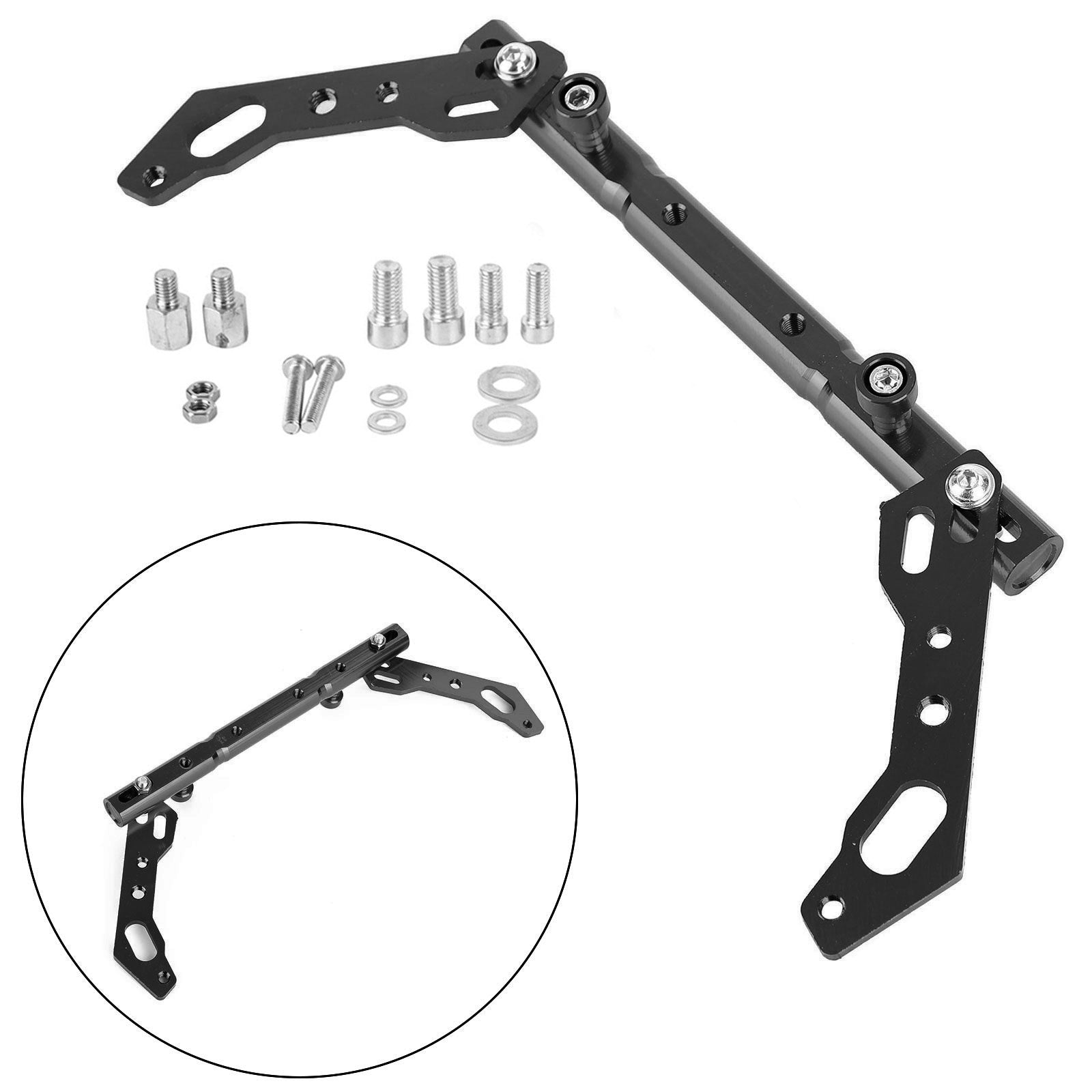 Cnc Adjustable Balance Cross Handle Bar Aluminum Lever Black Fits For Motor Generic