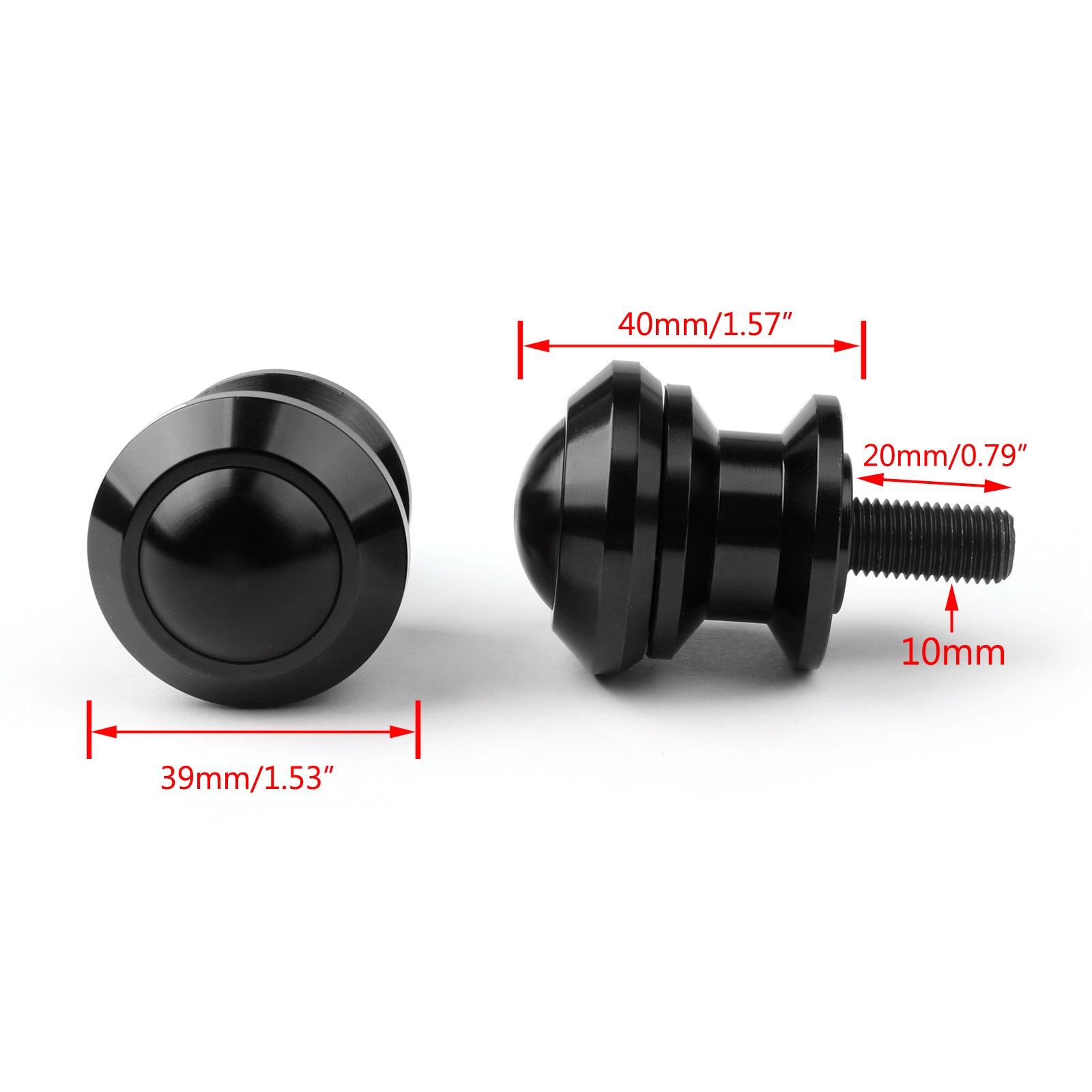 KTM 1050/1090/1190/1290,Kawasaki ZX10R Z800 Z1000 Ninja 250 10mm Billet Swingarm Spools Sliders Generic