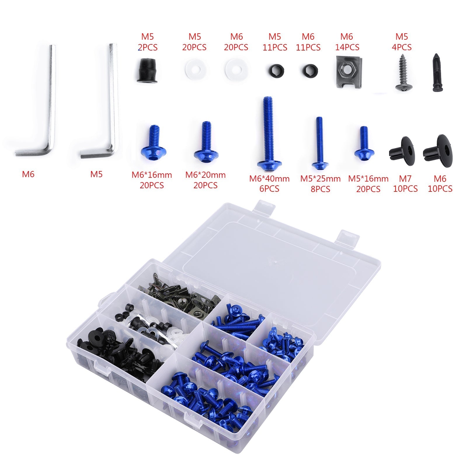 Complete Fairing Bolts Screws Bodywork Kit For Yamaha YZF R6 R1 R3 R25 FZ07 FZ09 Generic