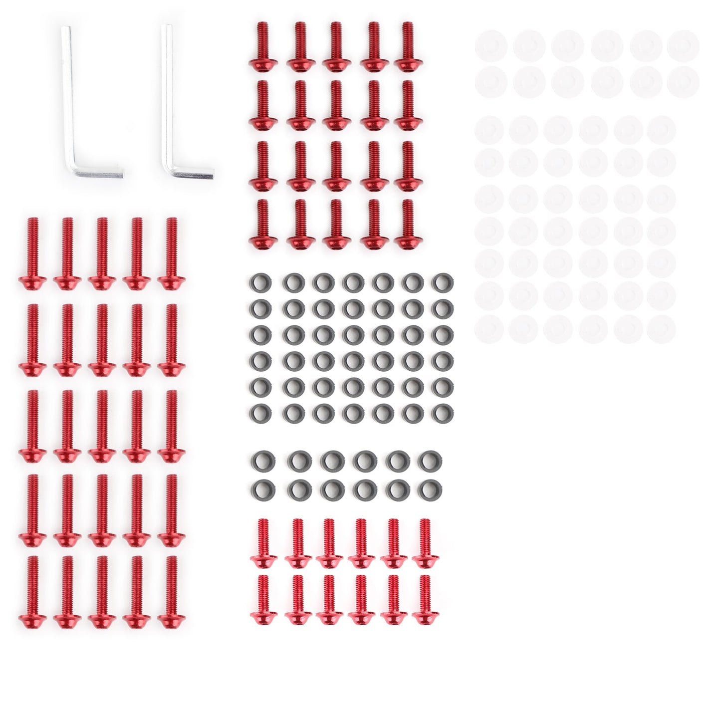 Fastener Clip Screw Kit Windscreen Fairing Bolt Universal 158pcs Fit For Universal Motorcycle Red