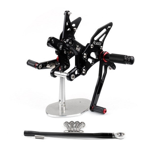 2007-2008 Kawasaki ZX6R ZX 6R Rearset Rear set Foot pegs Black