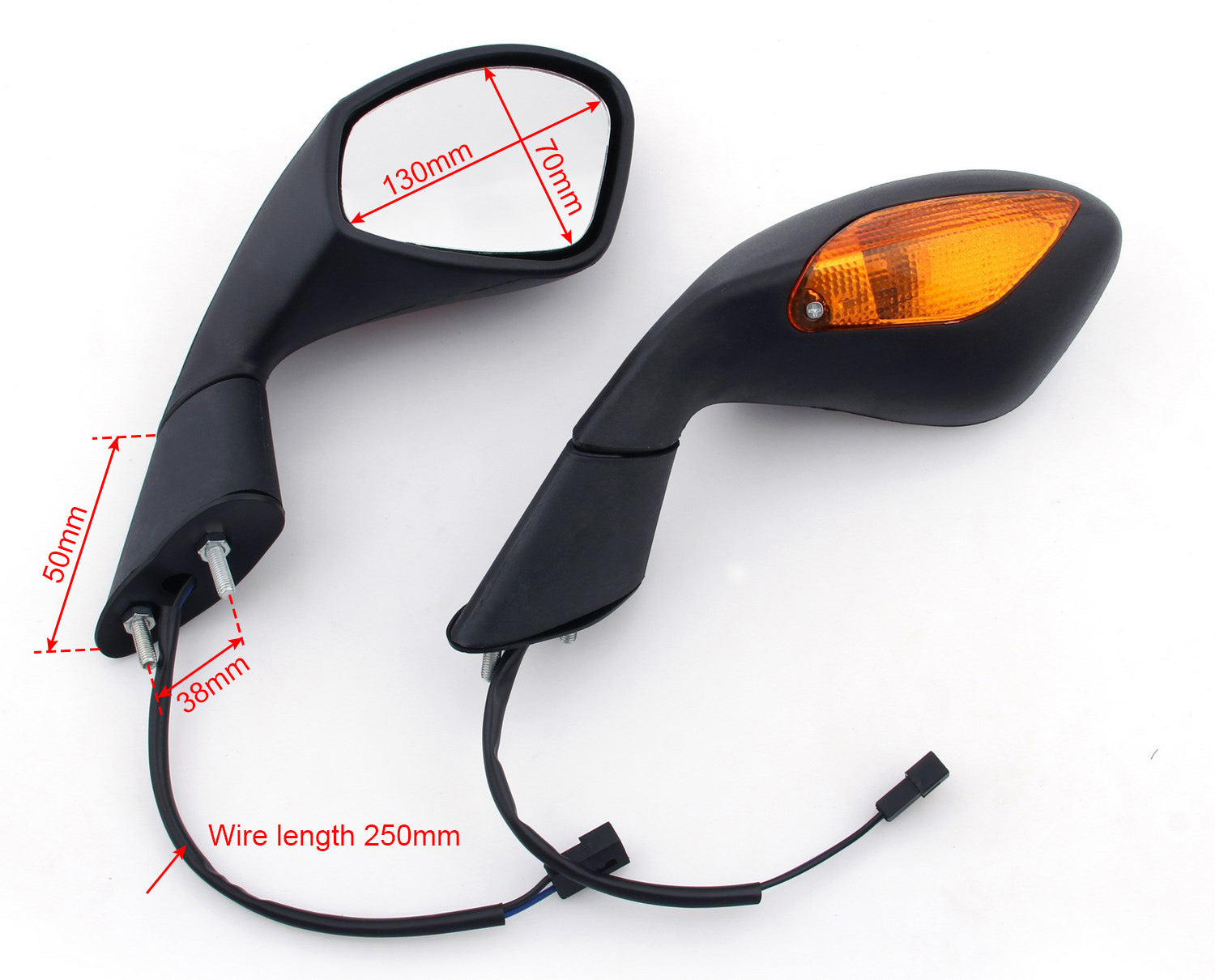 2004-2007 RSV1000 Mille/ R Mirrors Turn Signal integrated Generic