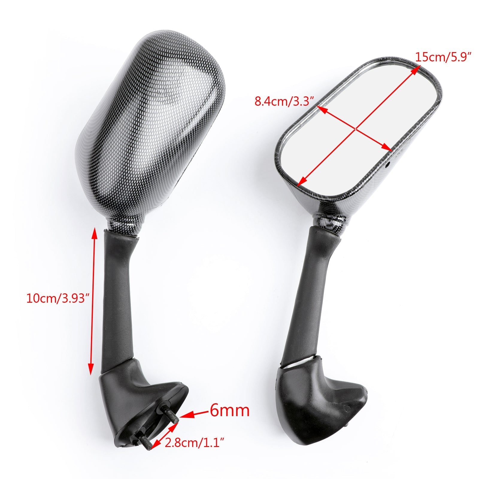 2004-2006 Yamaha YZF 1000 R1 Brand New Mirrors Mirror Generic