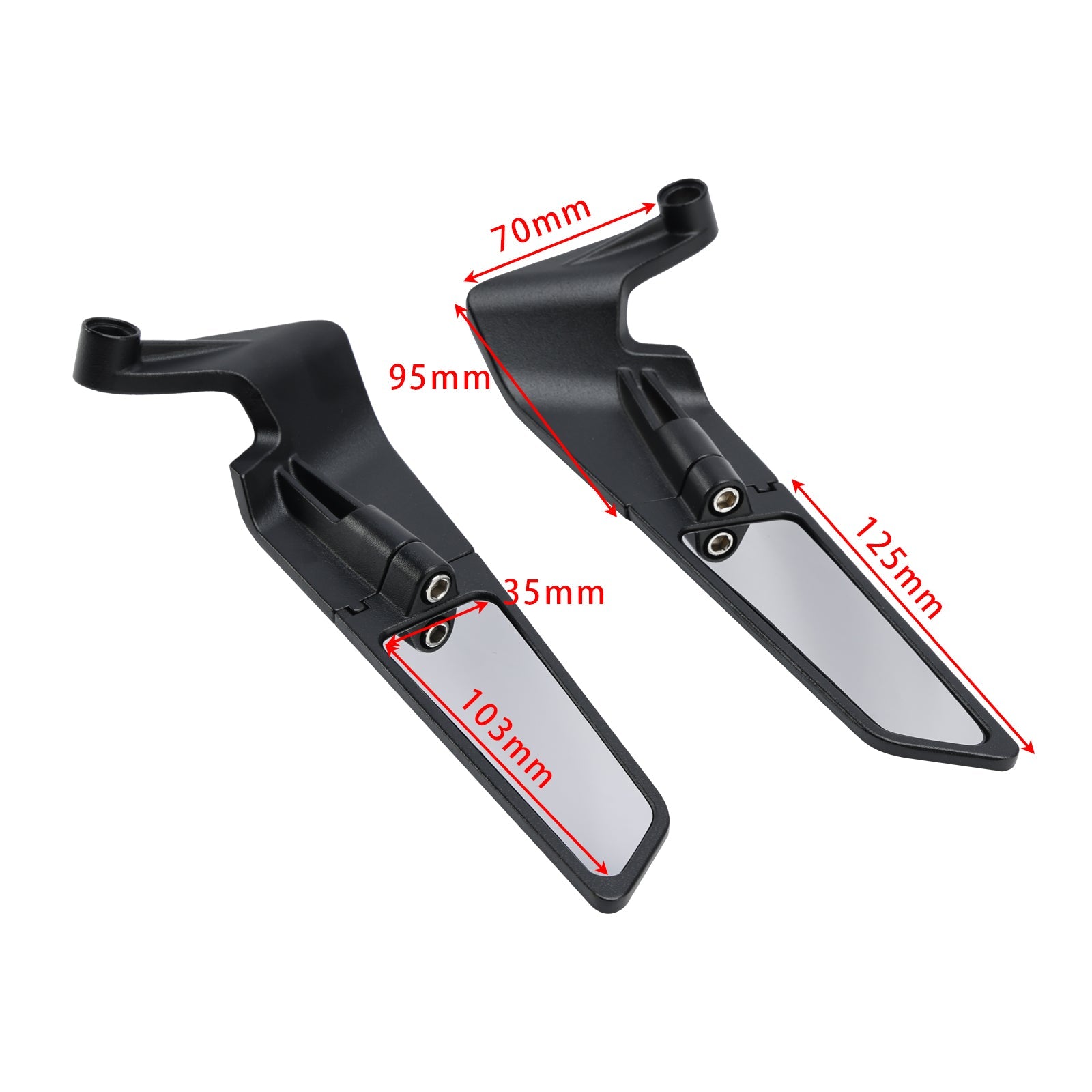 2023-2024 Ducati Multistrada V4 Rally Winglet Mirrors Pair